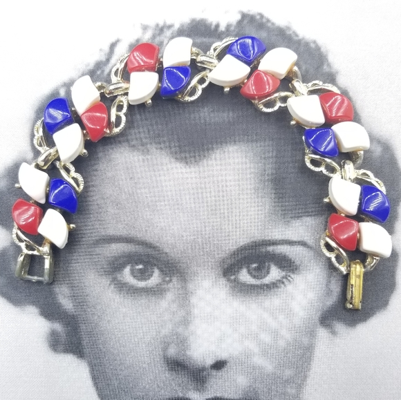 Vintage Jewelry - Vintage patriotic thermoset bracelet